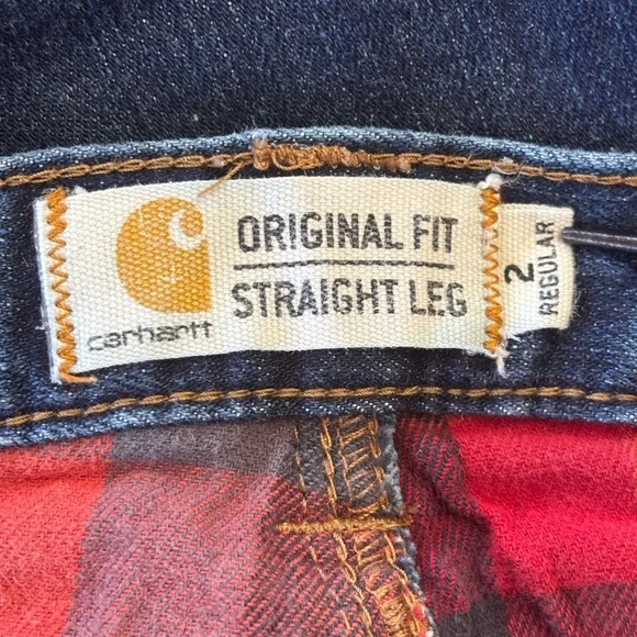 Carhartt Flannel Lined Straight Leg Jeans - Picture 9 of 10